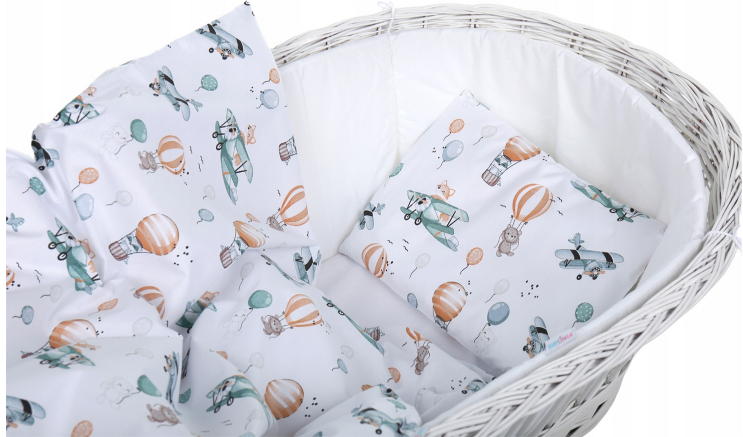 Baby 2pc Bedding Set fit Cradle/Moses basket/Pushchair 70x80cm Dreamy Flight