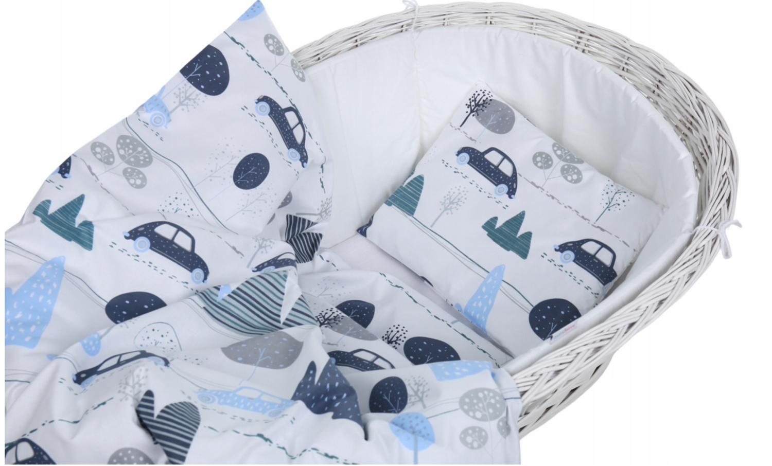 Baby 2pc Bedding Set fit Crib/Cradle/Moses basket/Pushchair 70x80cm Retro Cars