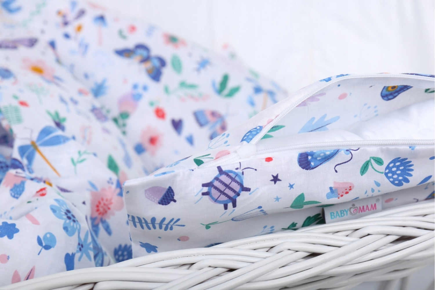 Baby 2pc Bedding Set fit Crib/Cradle/Moses basket/Pushchair 70x80cm On Meadow