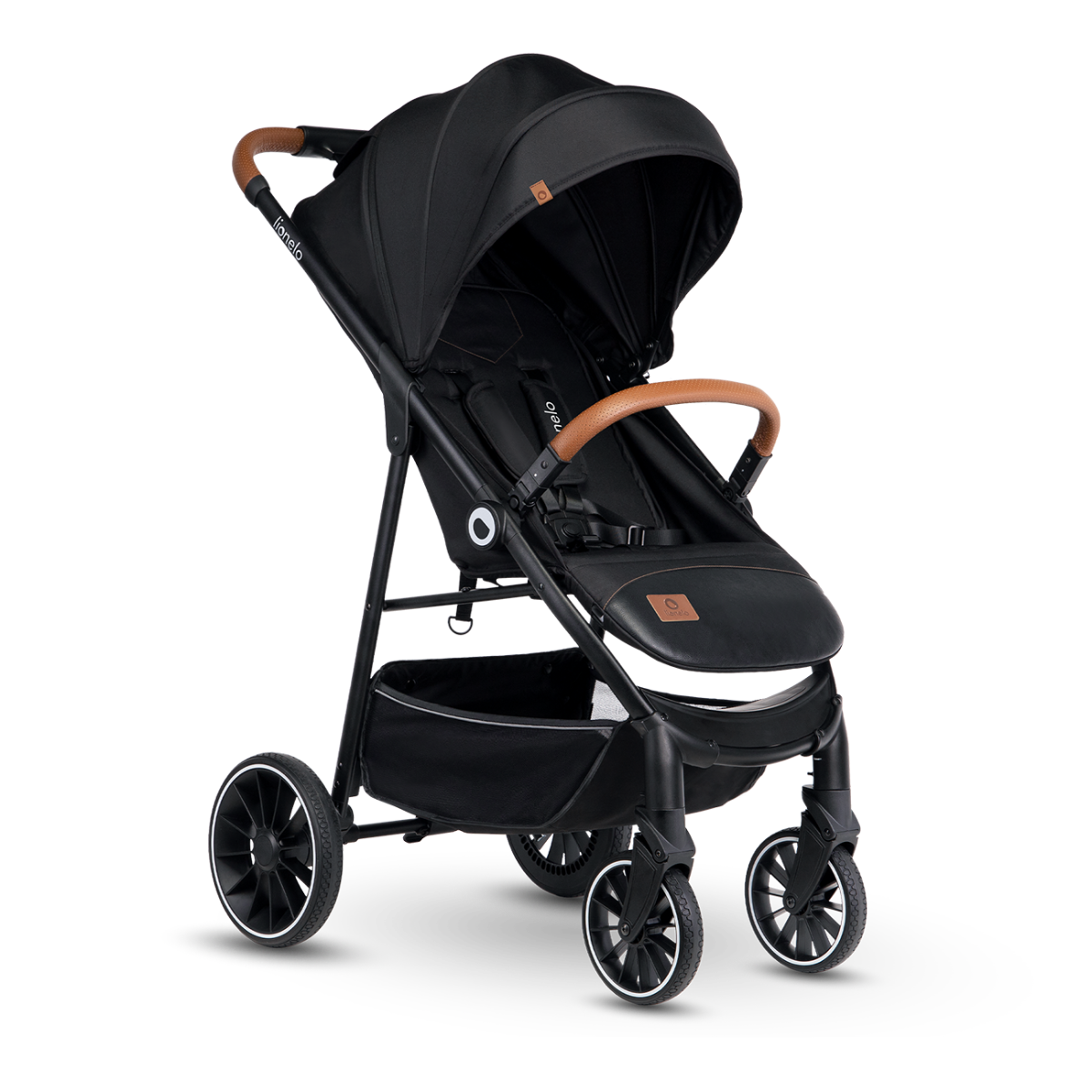 ALEXIA Black Onyx Baby LIONELO Compact Stroller Kids Buggy Pushchair Footmuff