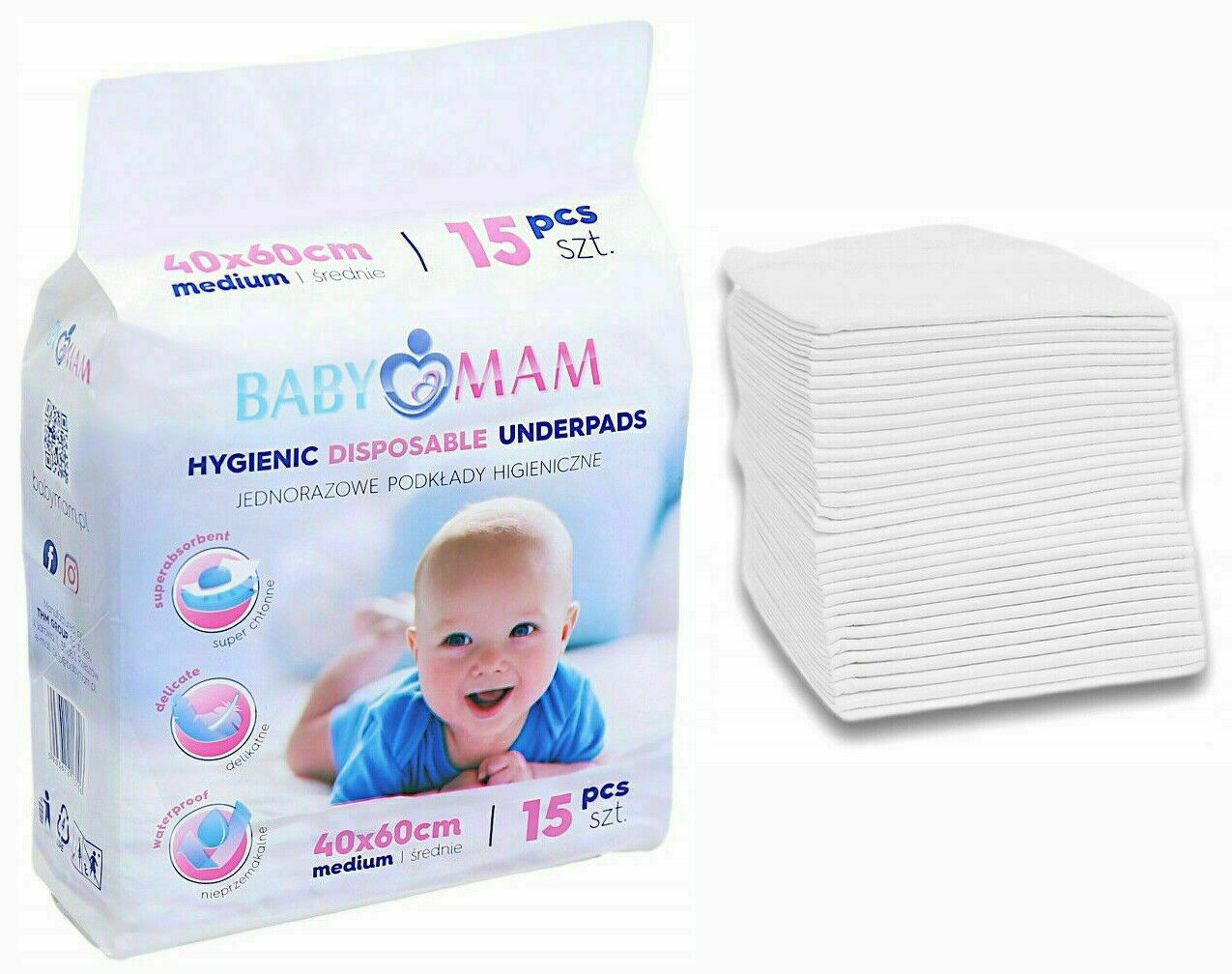 Baby Disposable Changing Mats Underpads Bed Cot Waterproof 60x40cm 60 sheets