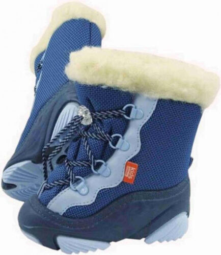 DEMAR Baby Kids Snow Winter Boots Woollen Fur - Blue