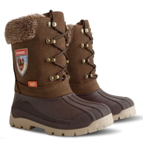 DEMAR Baby Kids Snow Winter Boots Woollen Fur - Polaris Brown