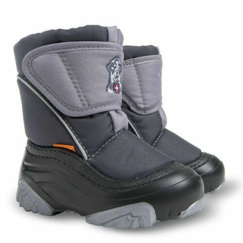 DEMAR Baby Kids Snow Winter Boots Woollen Fur - Doggy Grey