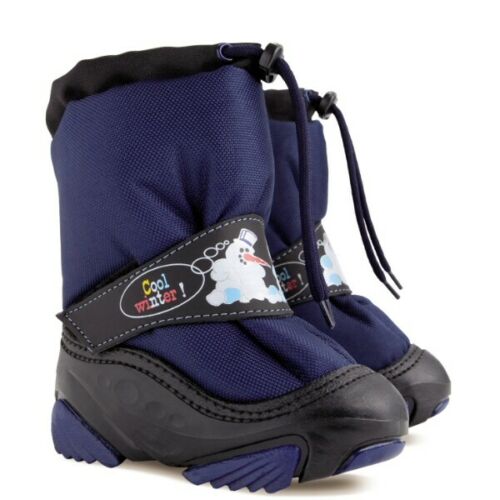 DEMAR Baby Kids Snow Winter Boots Woollen Fur - Snowman Blue
