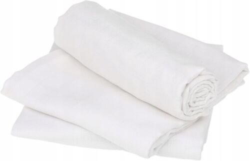Baby Muslin Nappies Cloth Diaper Cotton 3-PACK 70x70cm White