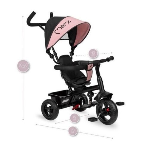 Bike Stroller Tricycle with large basket 5 in 1 Momi Iris Pink