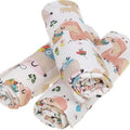 Baby Muslin Nappies Cloth Diaper Cotton Colourful 3-PACK 70x70cm Sweet Animals