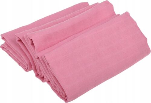 Baby Muslin Nappies Cloth Diaper Cotton 3-PACK 70x70cm Plain Pink