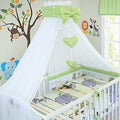 Bedding Set 14Pc Baby Nursery Cotton Bumper Pillow Duvet Fit Cot 120x60cm Safari Green