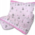 2pc Baby Filled Bedding Set Duvet Pillow 100% Cotton For Cot 120x90cm Sweet Animals Pink