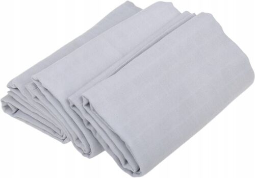 Baby Muslin Nappies Cloth Diaper Cotton 3-PACK 70x70cm Plain Grey