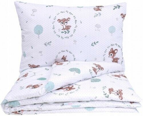 2pc Baby Bedding Duvet Cover Set fit Cot Cotton 120x90cm Fairy- tale Forest