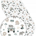 80x38cm Fitted Sheet 100% Cotton for Baby Moses Basket Pram Bassinet On Safari