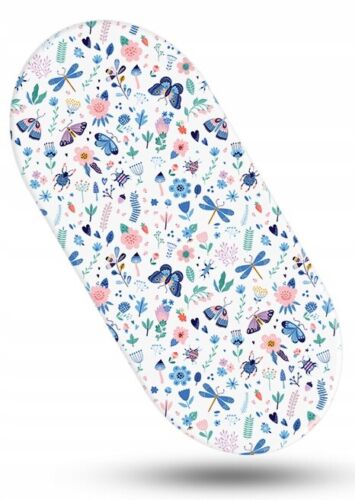 80x38cm Fitted Sheet 100% Cotton for Baby Moses Basket Pram On the Meadow