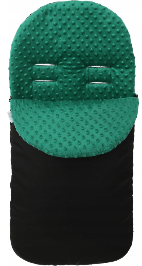 Universal Footmuff Fit Pushchair Buggy Stroller Pram Baby Cosy Toes Dimple Soft Black/Green