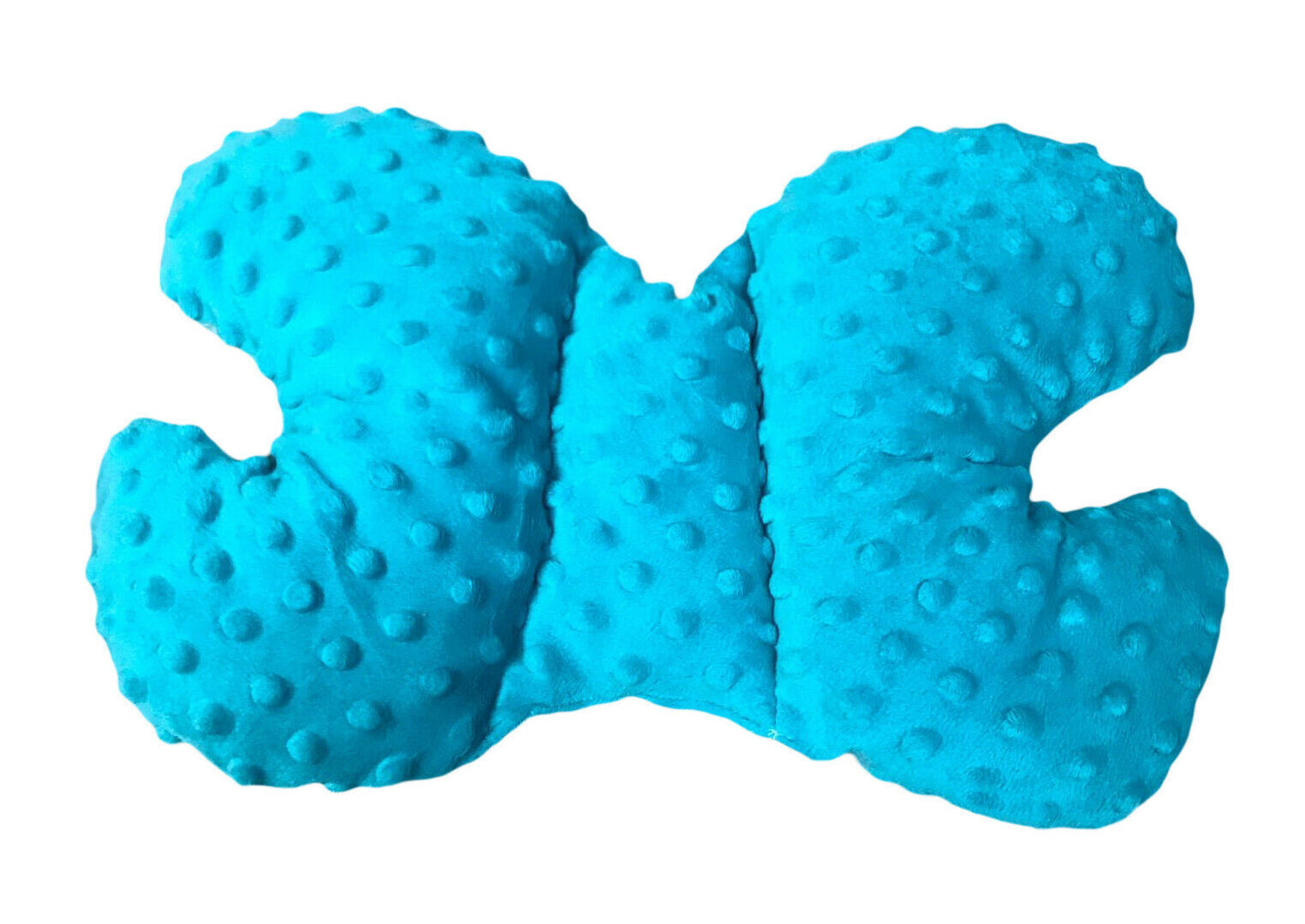 Butterfly Dimple Pillow Baby head and neck support Turquoise - colorful dots