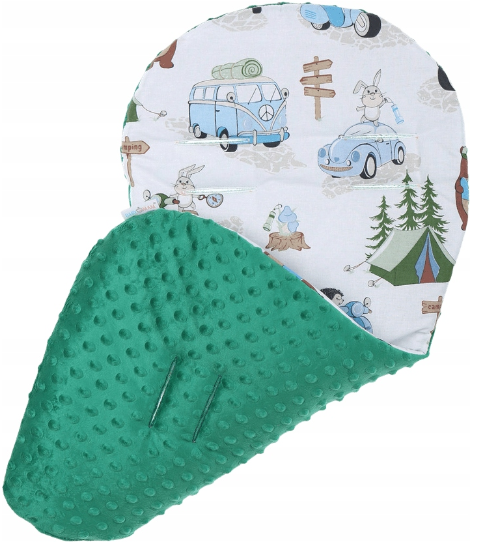 Universal Seat Liner Pushchair Double Sided Buggy Stroller 71x35cm Green/ Camping