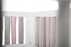 Double-sided Rail Cot Slat Cover Wrap Protector Pink 20Pc - MyHappy Baby