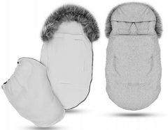 Universal Footmuff Husky Babymam Light Grey/ Grey - MyHappy Baby