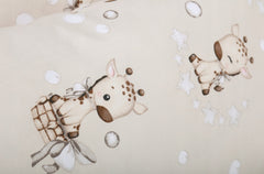 Baby Fitted Toddler Bed Sheet Printed 100% Cotton Mattress 160x80cm Giraffe - MyHappy Baby