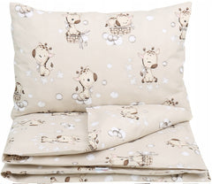 120x90 2Pc Baby Bedding Duvet Cover Set fit Cot Cotton Giraffe - MyHappy Baby