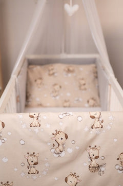 120x90 2Pc Baby Bedding Duvet Cover Set fit Cot Cotton Giraffe - MyHappy Baby