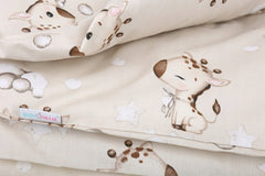 120x90 2Pc Baby Bedding Duvet Cover Set fit Cot Cotton Giraffe - MyHappy Baby