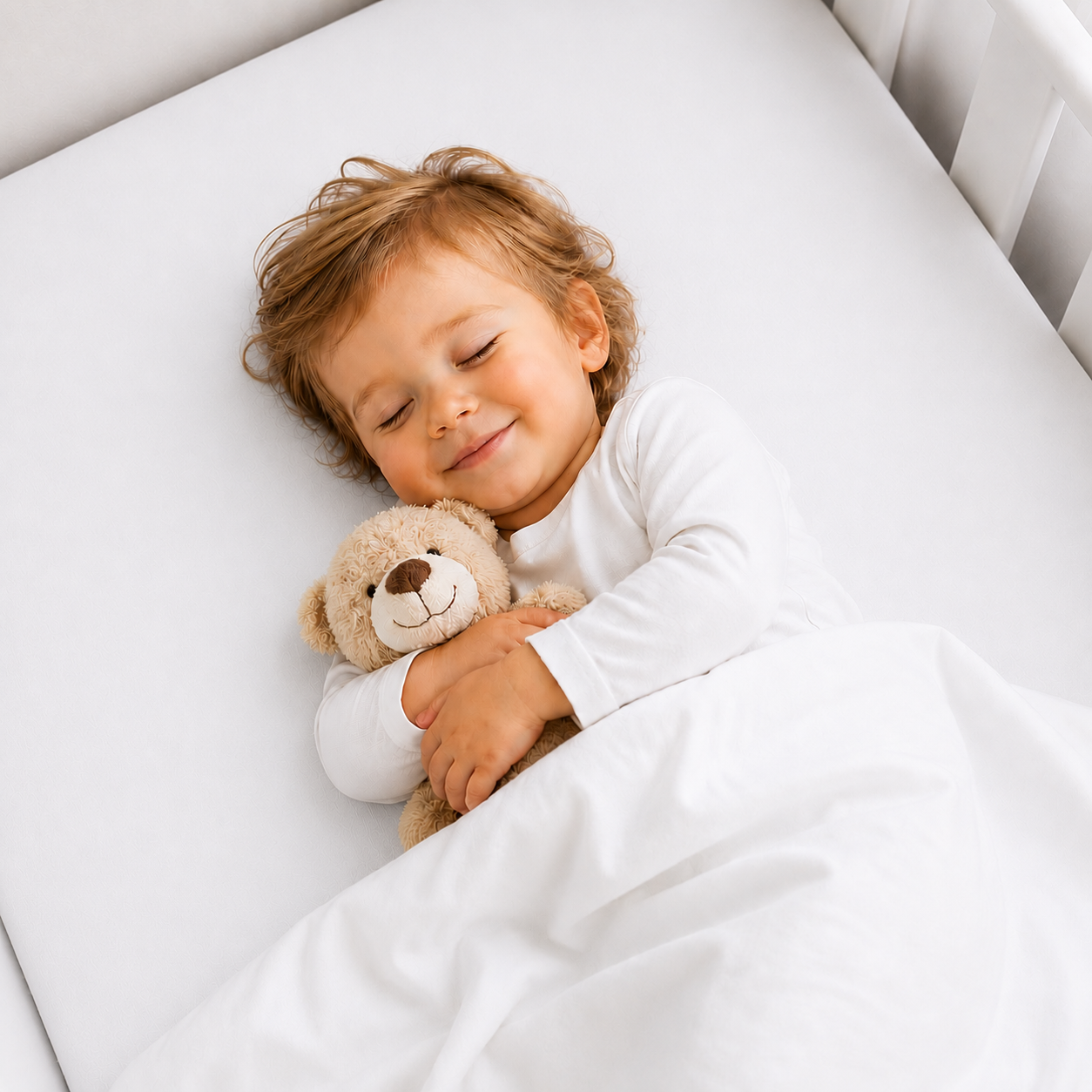 BABYMAM 4 Pack Cot Fitted Sheets 120x60 cm, 100% Organic Jersey Cotton Baby Cot Sheets, Soft Breathable Baby Bedding, Elasticated Mattress Covers (White)