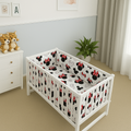 Baby Bedding Set 6pc 70x80cm fit Crib Bumper Pillow Duvet Sheet Bow Ears