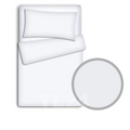 2Pc Toddler Bedding Duvet Cover Set 100% Cotton 150x120cm White
