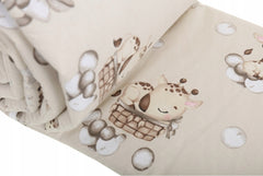 Baby Cot Liner Fit Cot All-round 360cm Straight 100% Cotton Giraffe - MyHappy Baby