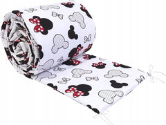 Baby Cot Liner Fit Crib All-round 260cm Straight Cotton Bow Ears - MyHappy Baby