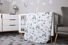 Baby Bedding Set 3pc All-round Bumper Fit Cot bed 120x60cm On Safari - MyHappy Baby