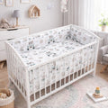 Baby Bedding Set 4pc All-round Bumper Fit Cot bed 140x70cm Safari