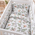 Baby bedding set 5pc nursery cotton pillow duvet bumper 70x80cm Green Glade