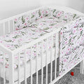 Bedding Set 6Pc Essential Cot Mattress Drawer Padded Bumper Duvet Cover Garden Flowers