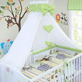 Baby Bedding Set 10Pc Fit Cot Bed 140x70cm Safari Green