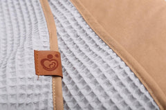 Waffle Blanket for Baby 100% Reversible Cotton 100x78cm Grey - MyHappy Baby