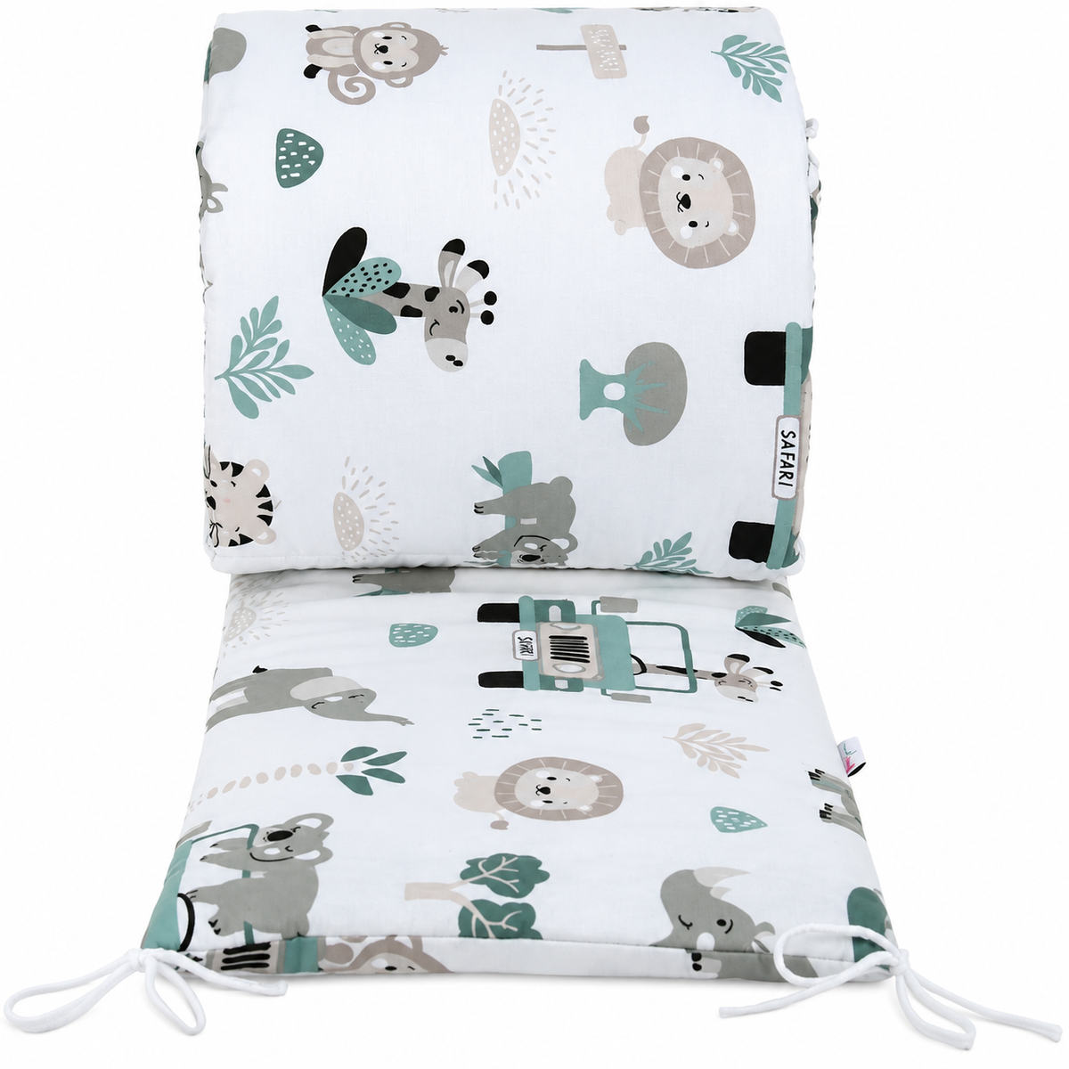 Baby 5Pc Bedding Set + Pillow Duvet Bumper Cover Nursery 70x80cm On Safari