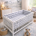 5Pc Baby Bedding Set ALL-ROUND Duvet Fit Cot 120x60cm Elephants Grey