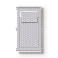 Baby Bedding Set 6pc All-round Bumper Fit Cot 120x60cm 100% Cotton Small White on Grey