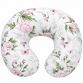 Baby Feeding Pillow + Removable Cover Cotton Newborn Peony and Butterflies