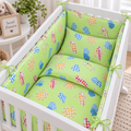Baby bedding set 5pc nursery cotton pillow duvet bumper 70x80cm Planes green
