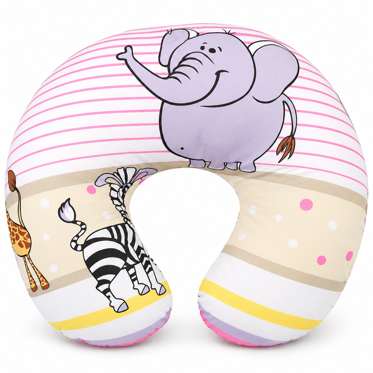 Baby Feeding Pillow Cotton Newborn Safari Pink