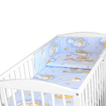 Baby 3Pc Bedding Set Pillow Duvet Bumper Fit Cot 120x60cm Teddy Ladder Blue