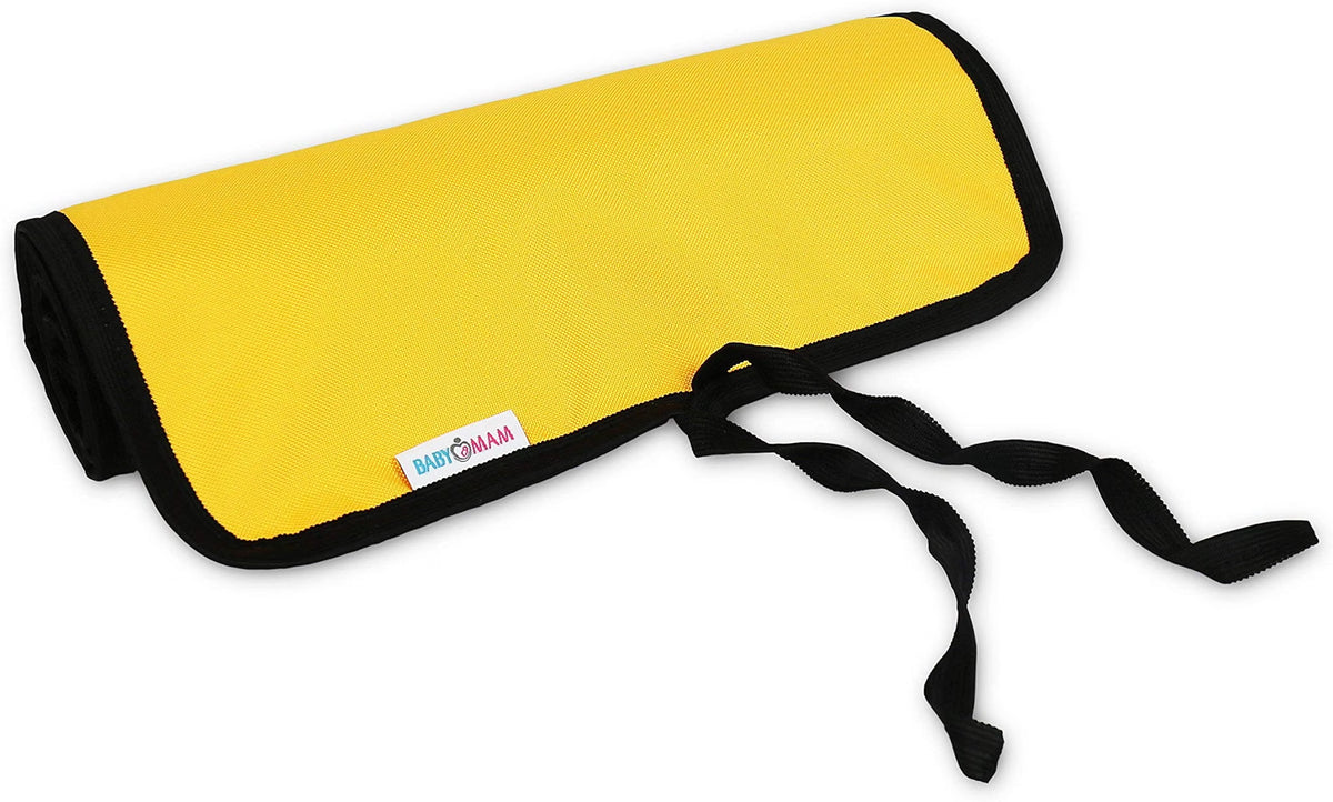 Portable Baby Changing Mat  Waterproof, Reversible & Foldable Travel Nappy Changing Pad (Yellow)