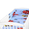 3Pc 120x90cm Baby Bedding Set Pillow Duvet Bumper Cars