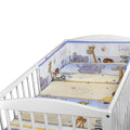3PC 120x90cm Baby bedding set pillow duvet bumper Safari Blue