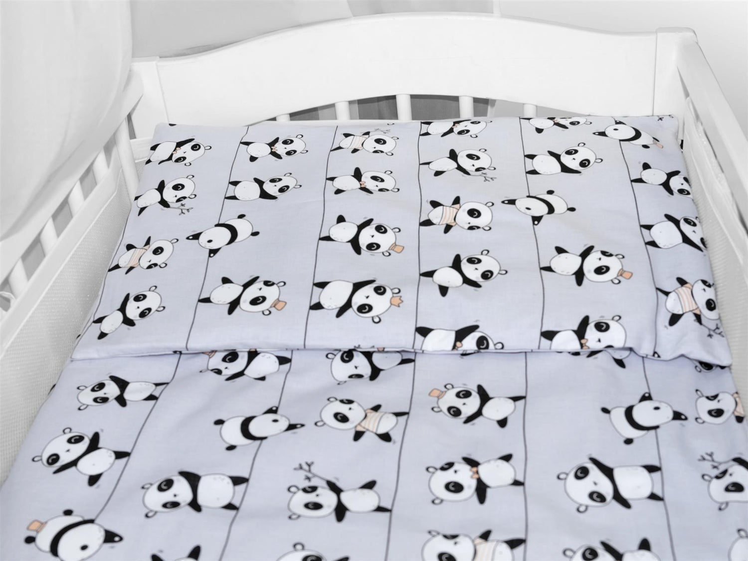 Baby Cot Bedding Set 9pc Fit Cot 120x60cm Panda